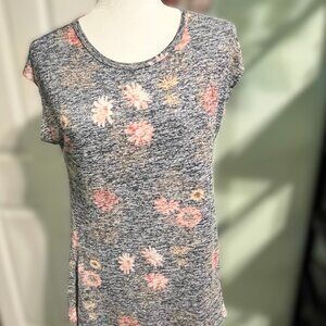 Bobeau Flowered Top, Size S